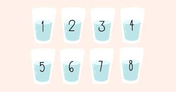 Realmente, necesita beber ocho vasos de agua por día