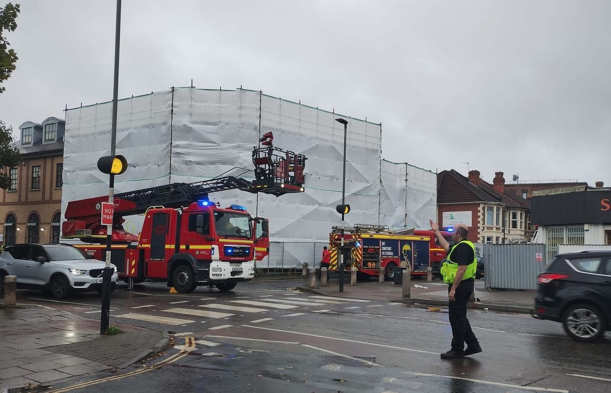 Fire at derelict former bank