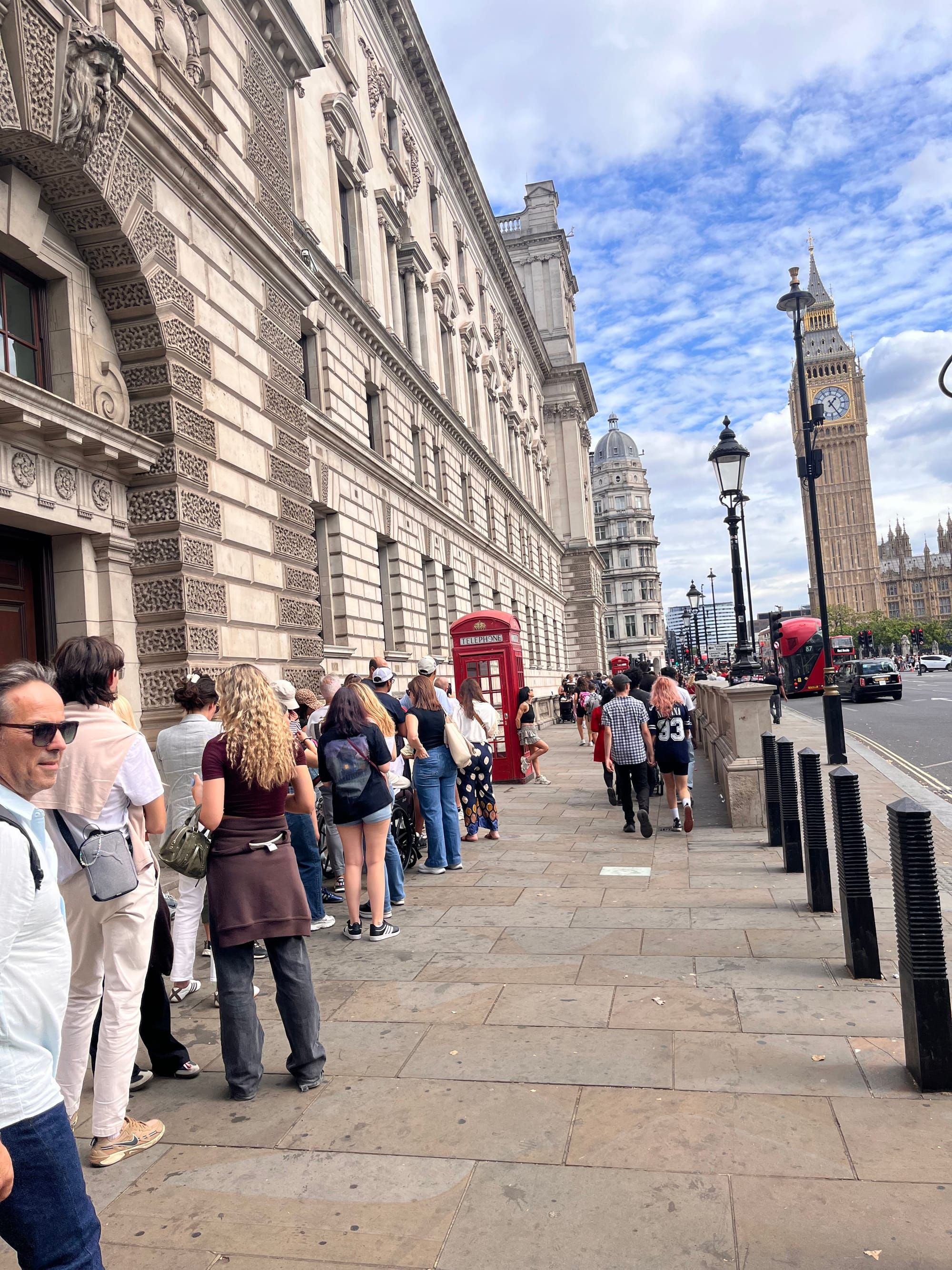 Queue by Red Phone Box