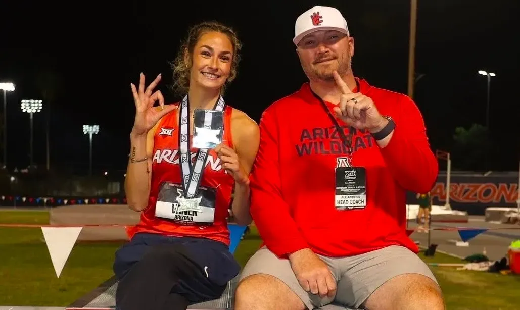 Arizona's Sydnie Vanek goes all-in on long jump