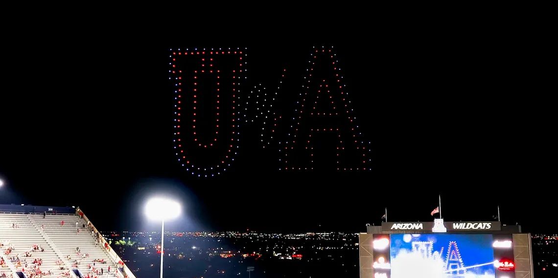 Drone shows replace fireworks at UA, local celebrations