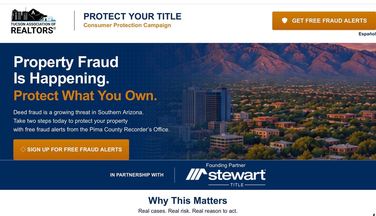 Tucson realtors launch campaign against deed fraud