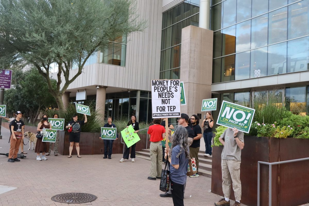 Tucson protesters urge no vote on Prop. 421 and TEP deal