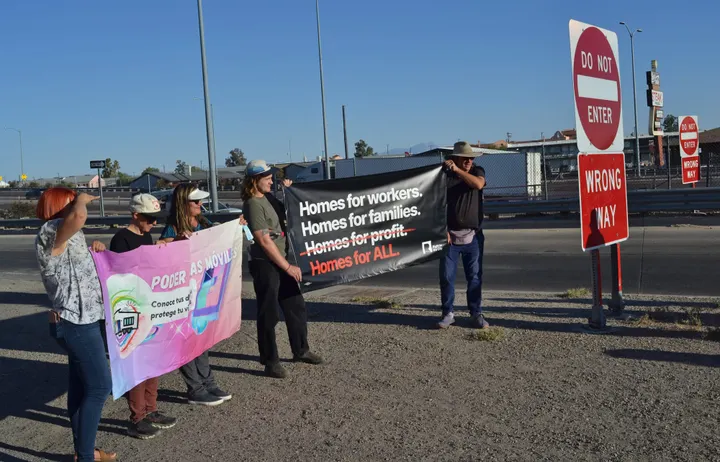 Tenants union rallies to 'evict' South Tucson landlord over unsafe conditions