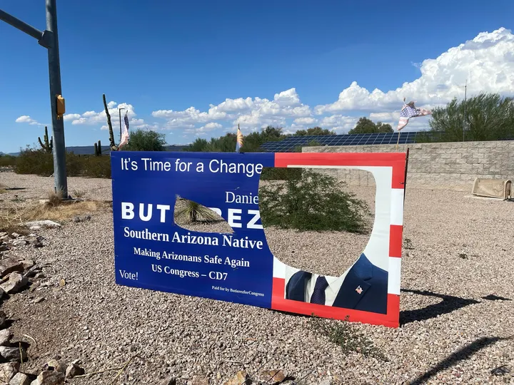 Butierez signs vandalized, stolen as political tensions rise