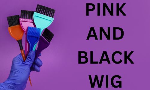 Black and Pink Wig
