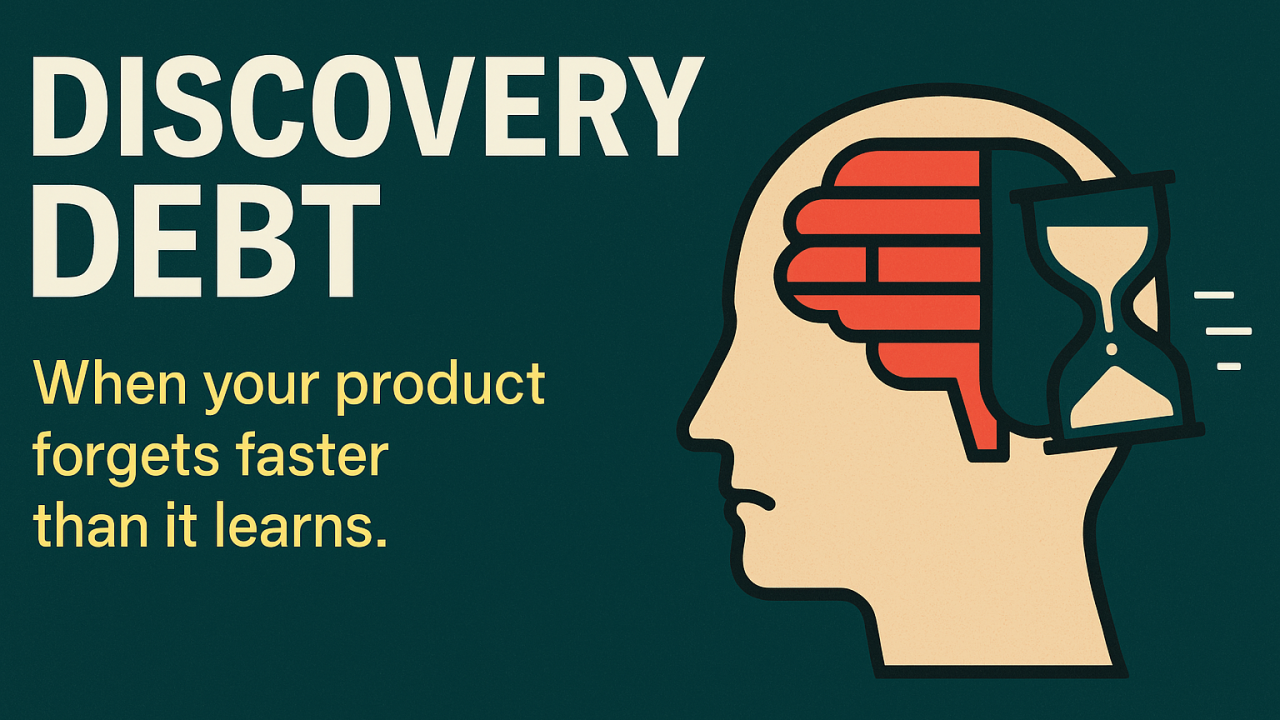 Discovery Debt – When your product forgets faster than it learns.
