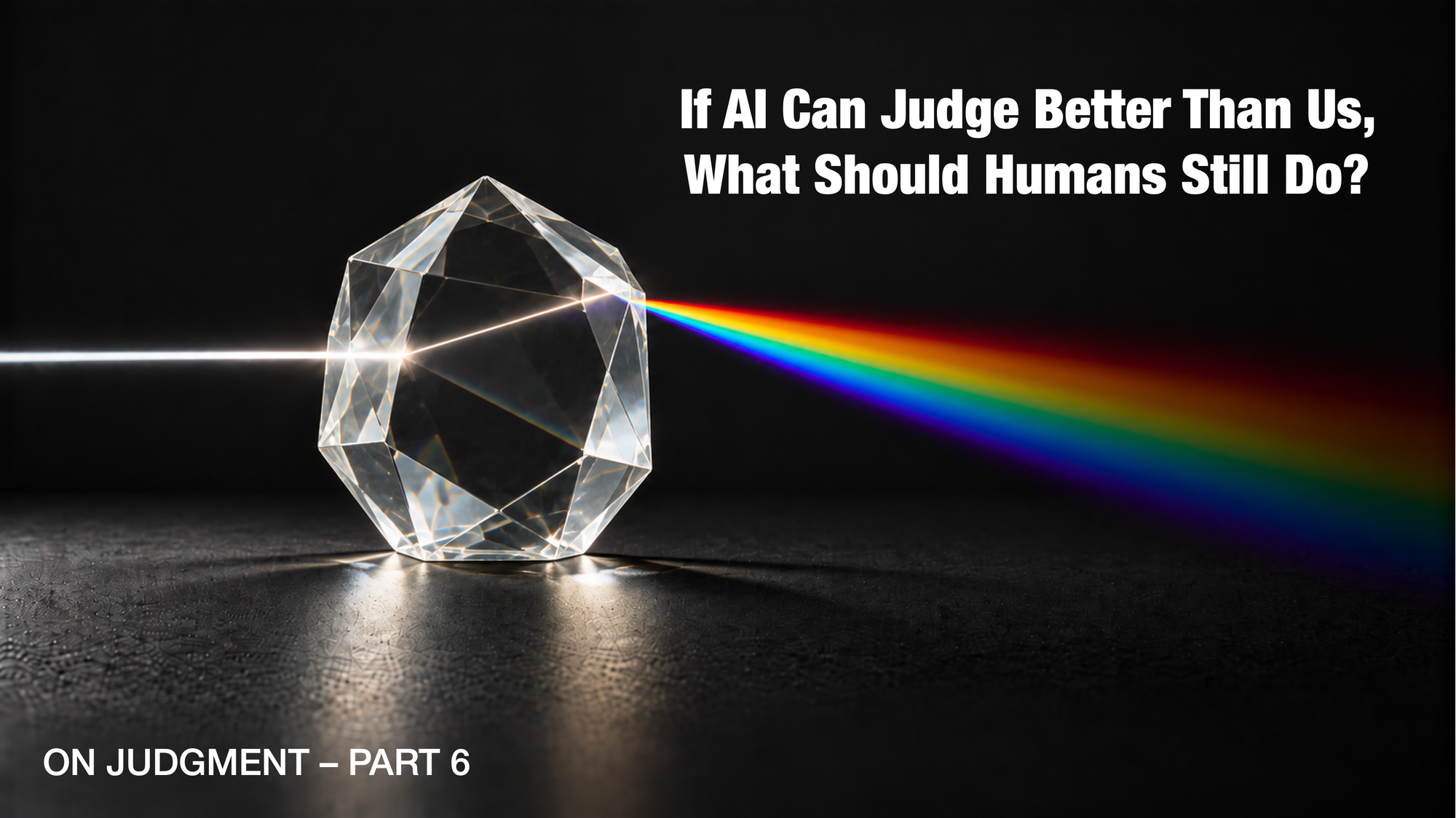 If AI Can Judge Better Than Us, What Should Humans Still Do? [On Judgment - Part 6]