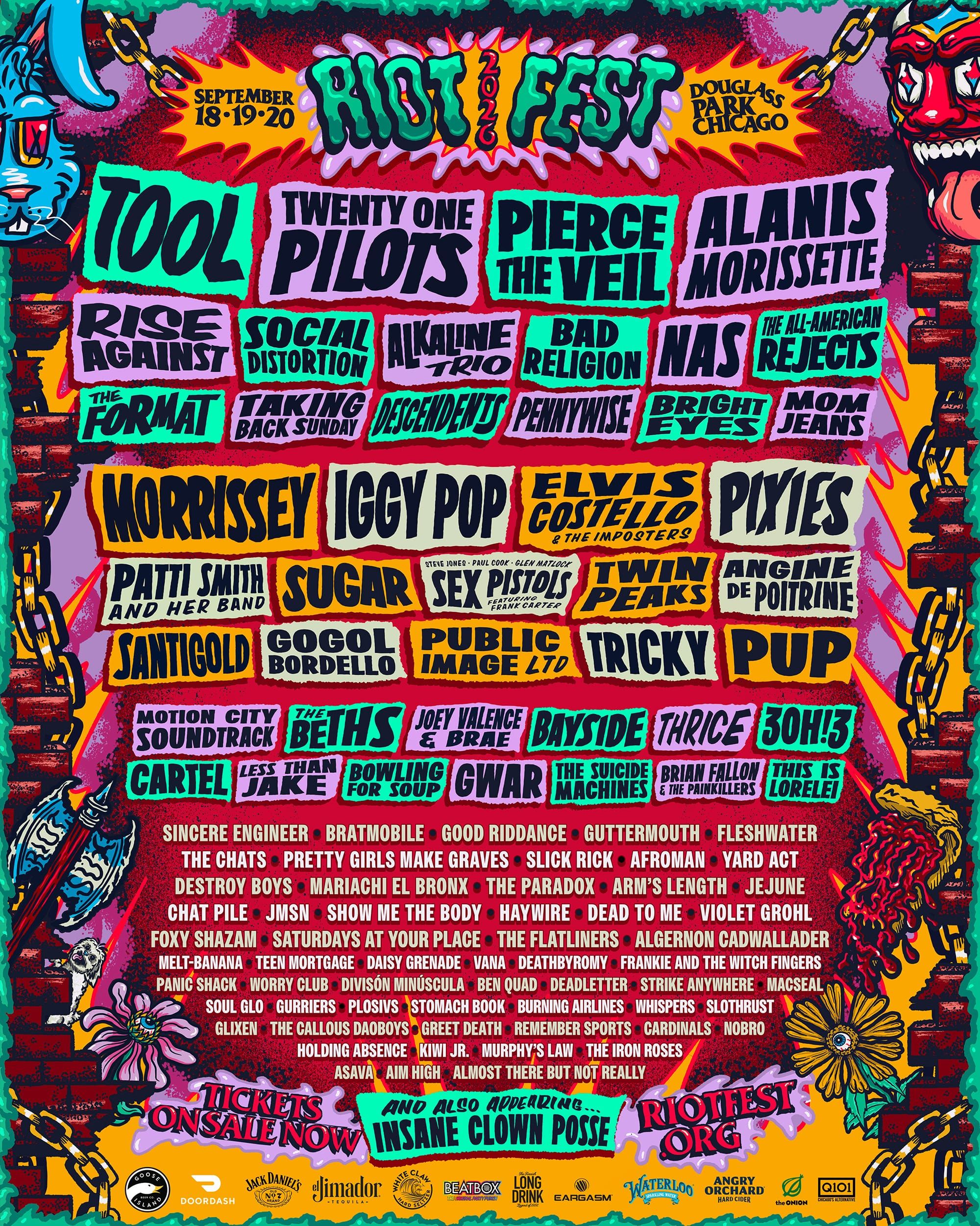 RIOT FEST 2026 -Legends gather in the Windy City this September.