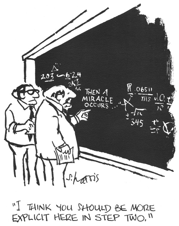 S. Harris Cartoon: and then a miracle occurs