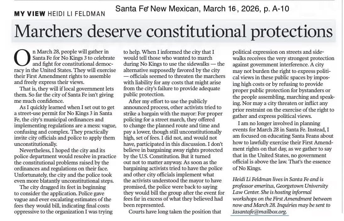 "Marchers deserve First Amendment protections"