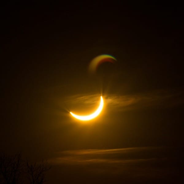 crescent moon at night