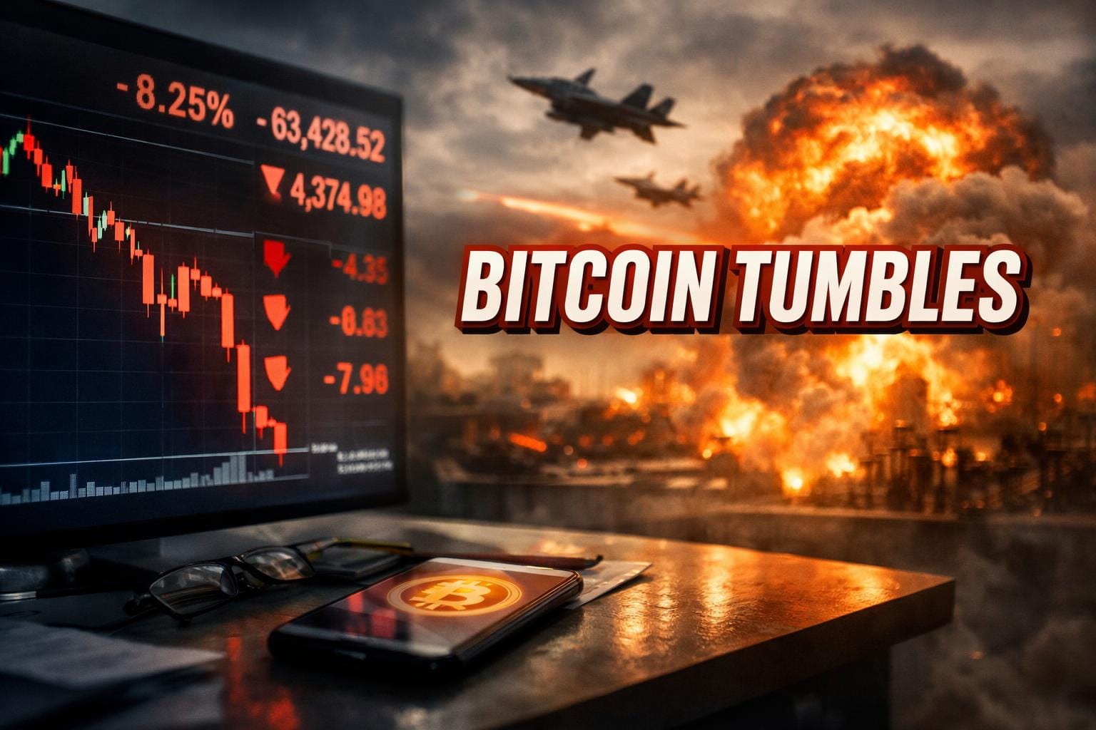 Bitcoin Tumbles on Iran Conflict as ETFs Snap Brutal Outflow Streak