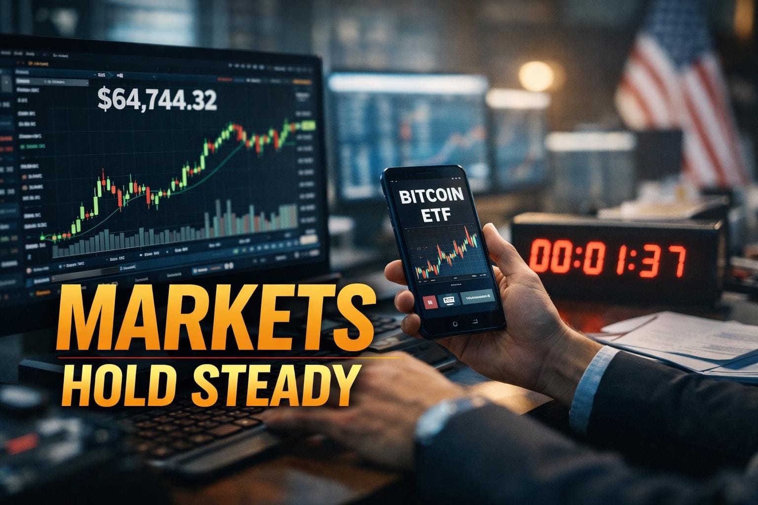 Bitcoin Holds Near $64K as Whales Accumulate, ETF Flows Surge and CLARITY Act Deadline Arrives