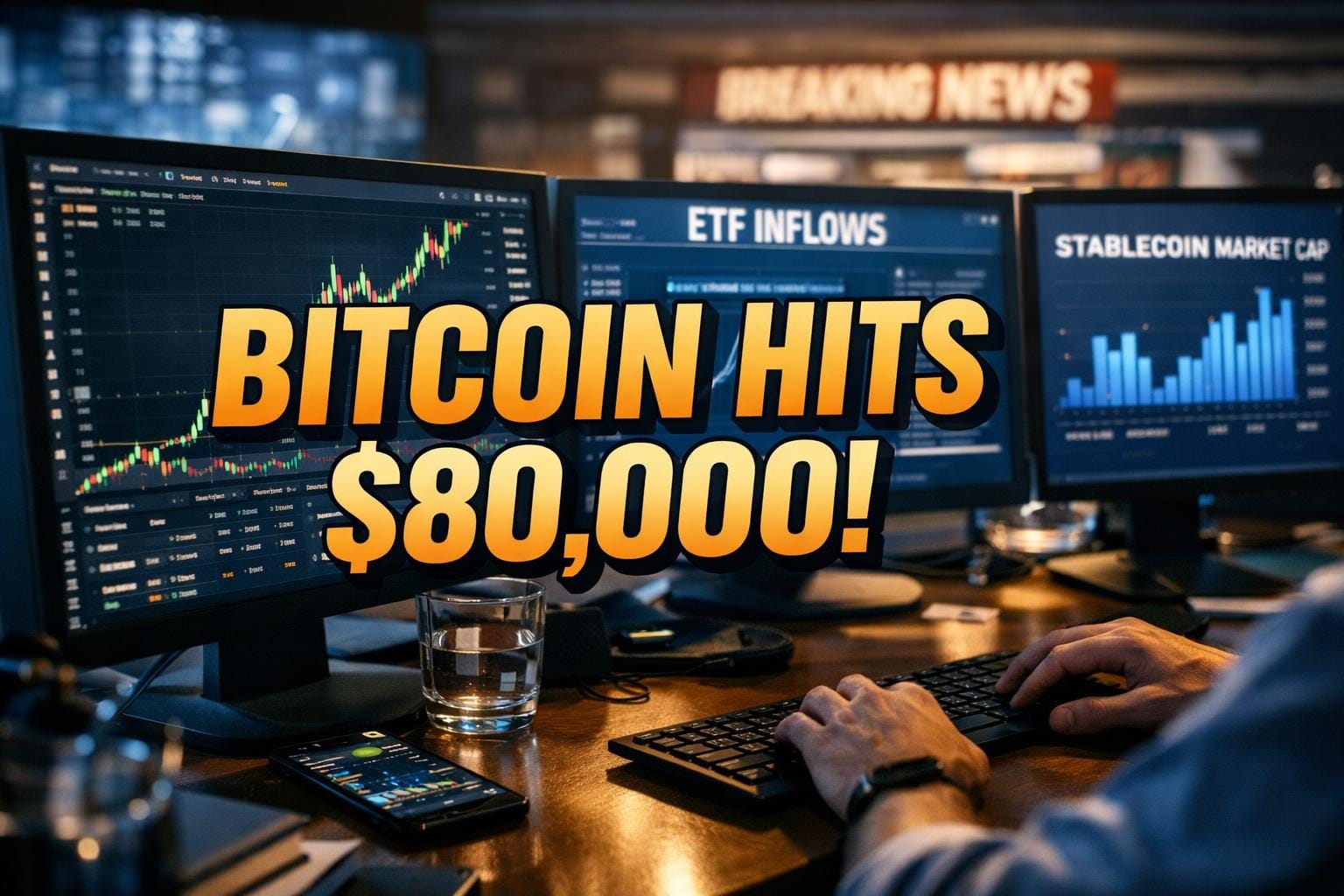 Bitcoin Tops $80,000 as ETF Inflows, Quantum Fix, and Stablecoins Drive Headlines