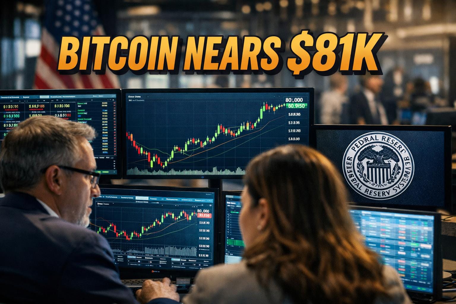 Bitcoin Climbs Toward $81K as Fed Decision and Ripple Bank Charter Shake Markets