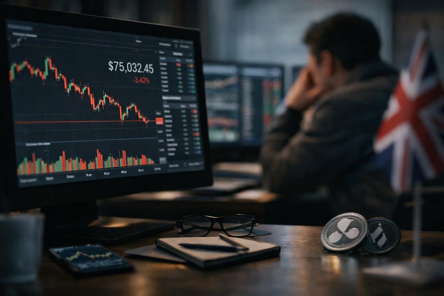 Bitcoin Teeters at Support as UK Sanctions HTX and XRP Upgrades