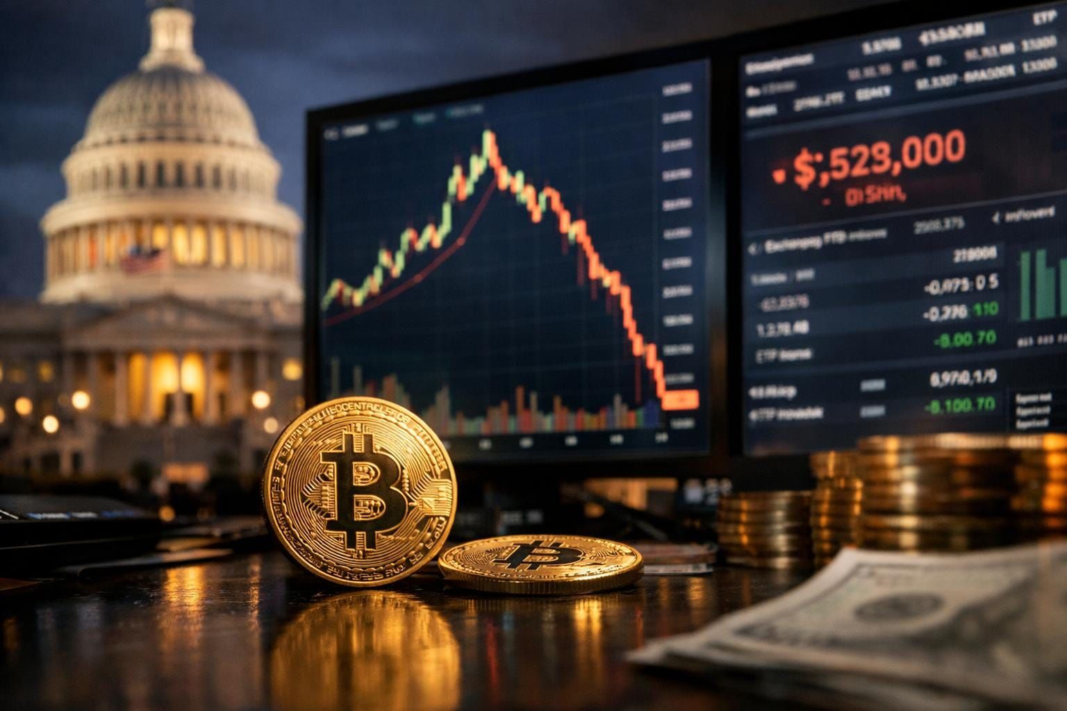 Clarity Act Advances as Bitcoin Pulls Back on Inflation and ETF Inflows Surge
