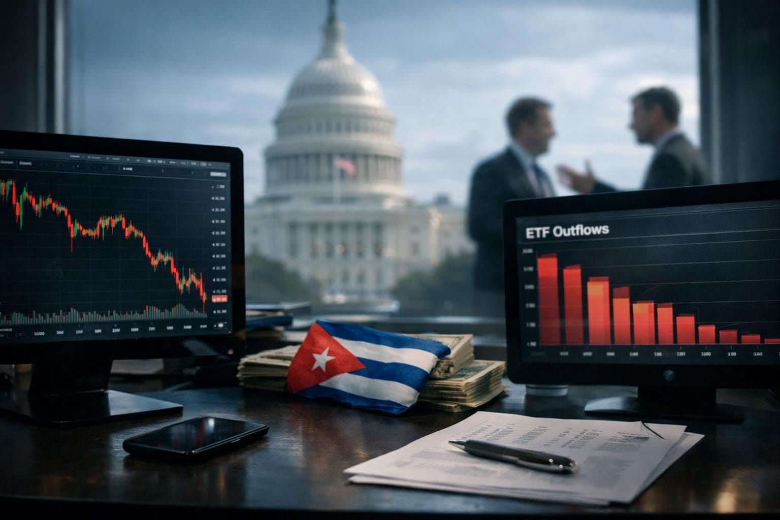 Clarity Act Advances as Bitcoin ETF Outflows and Cuban Sale Rattle Markets
