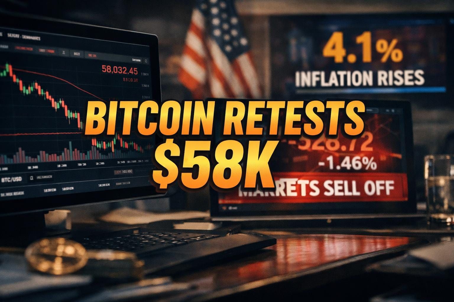 Bitcoin Retests $58K as Options Expiry, ETF Outflows, and Invesco Filing Dominate