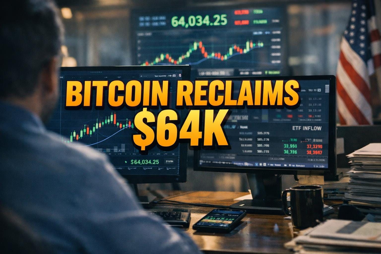 Bitcoin Reclaims $64K as Reserve Delay and ETF Flows Reshape Market Outlook