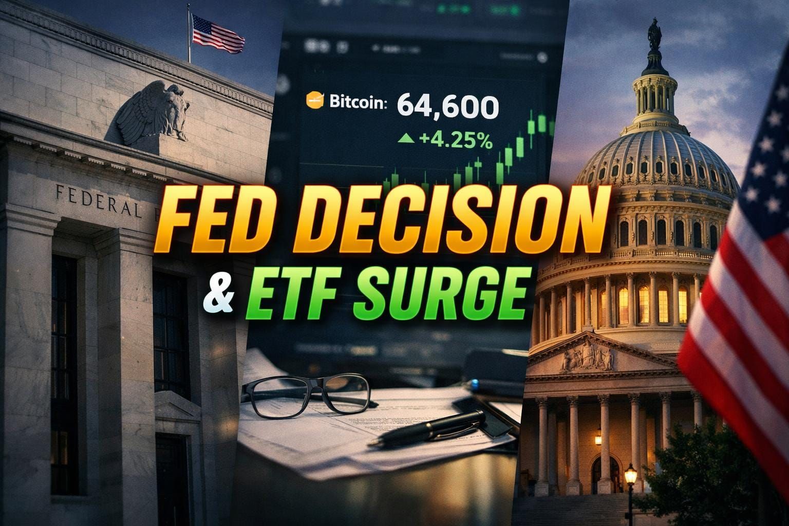 Fed Holds Rates, Bitcoin ETFs Turn Green, and CLARITY Act Stalls Again