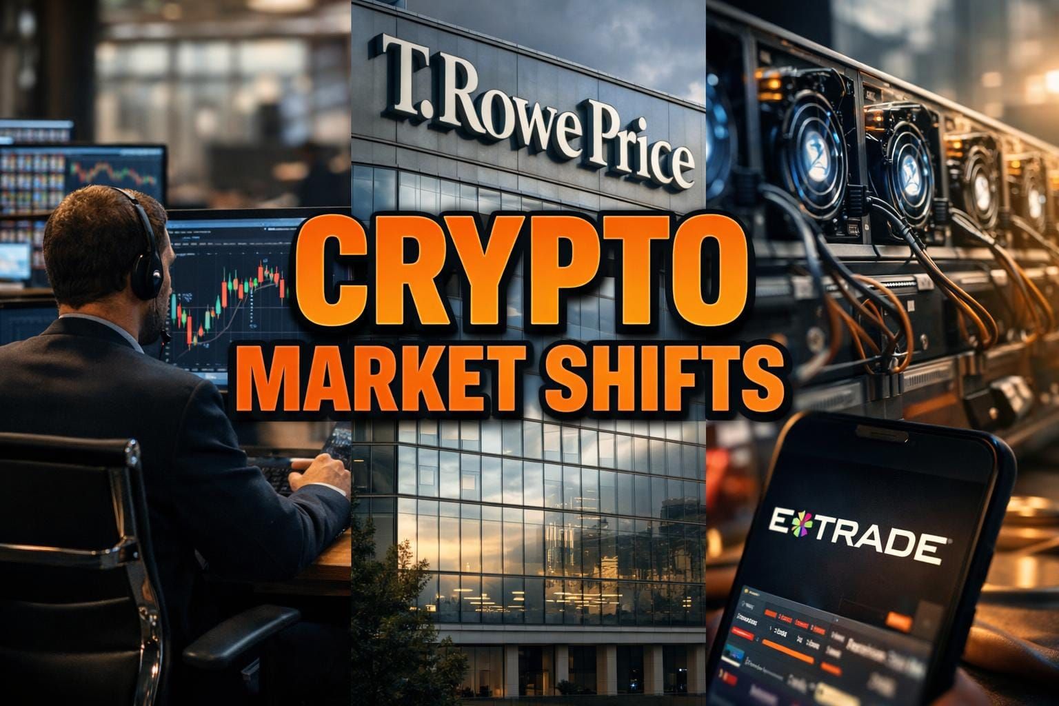 T. Rowe Price Crypto ETF, Miner Stress Surge, and E*Trade Rollout Reshape Market