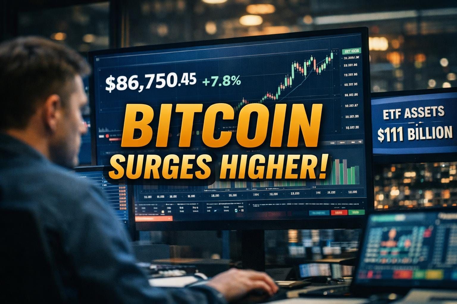 Bitcoin Nears Eight Month High as ETF Assets Top $111 Billion This Week