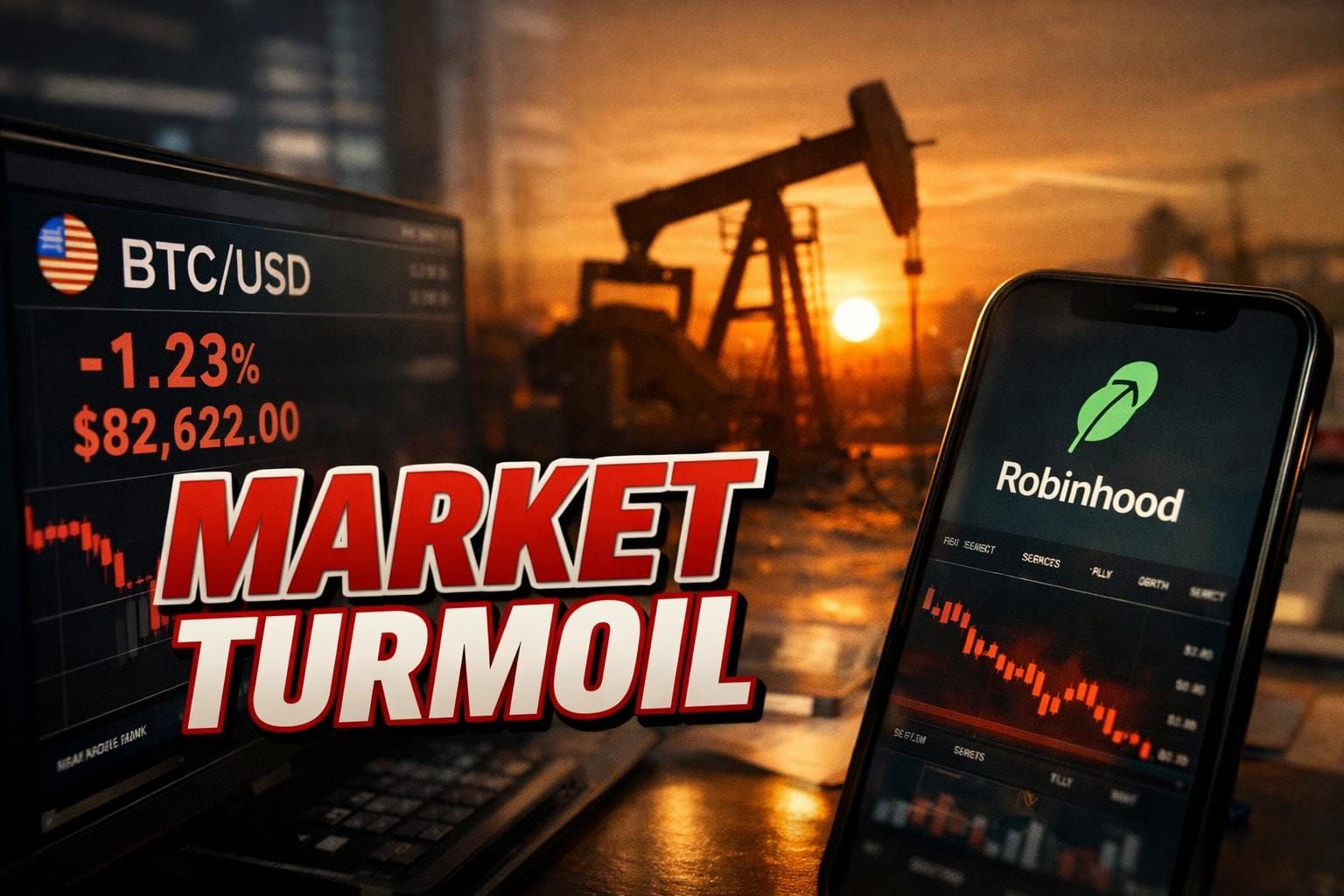 Bitcoin Slides as ETF Outflows, Oil Surge, and Robinhood Buy Reshape Markets