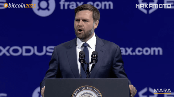 JD Vance Rallies Crowd at Bitcoin 2025 Conference, Says "Bitcoin Is Here to Stay"