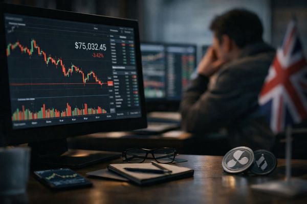 Bitcoin Teeters at Support as UK Sanctions HTX and XRP Upgrades