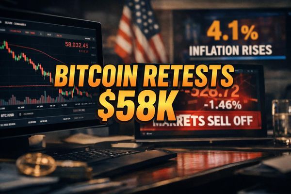 Bitcoin Retests $58K as Options Expiry, ETF Outflows, and Invesco Filing Dominate
