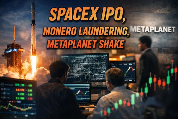 SpaceX IPO, Monero Laundering Maze, and Metaplanet Shake Crypto Markets