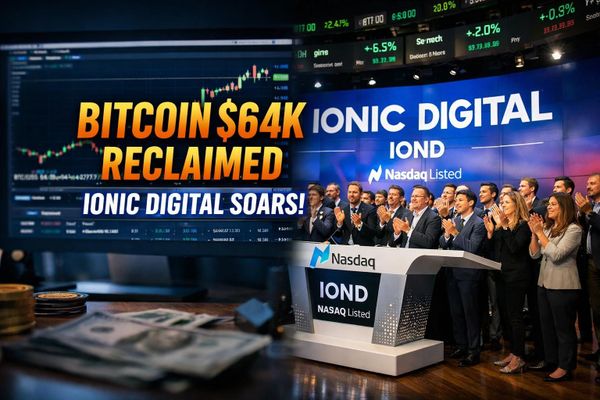 Bitcoin Reclaims 64K as Ionic Digital Surges on Nasdaq Debut