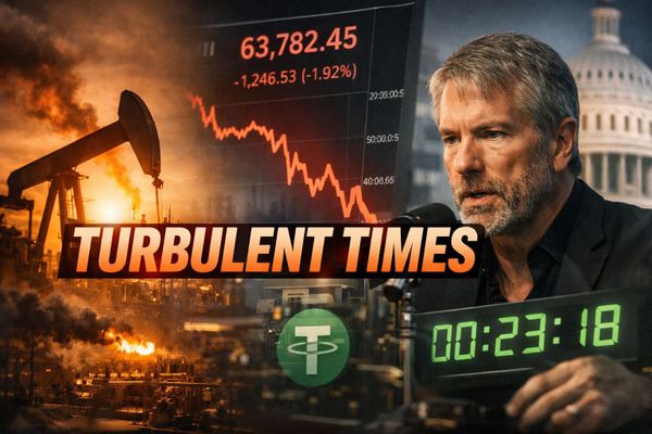 Bitcoin Slides Oil Tensions Saylor Battles BIP-110 and Tether Faces GENIUS Act Clock