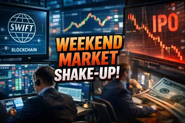 Swift Blockchain Pilot, Bitcoin ETF Flows, and Crypto IPO Collapse Dominate Weekend Headlines