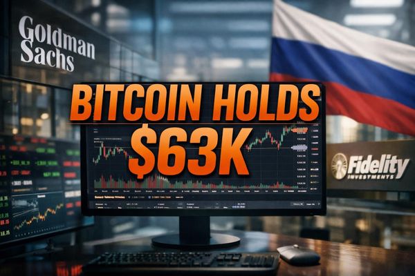 Bitcoin Holds Near $63,000 as Goldman, Fidelity and Russia Make Moves