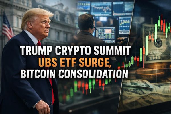 Trump White House Crypto Summit, UBS ETF Surge, and Bitcoin Price Consolidation