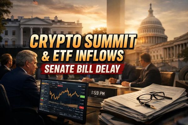 White House Crypto Summit, Bitcoin ETF Inflows, and Senate Bill Delay Shape Markets