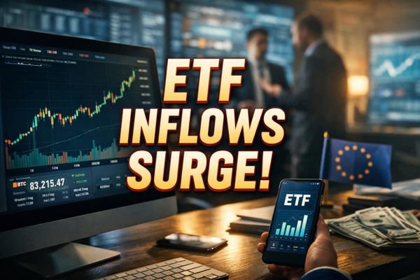 Bitcoin ETF Inflows Surge, Europe Gets Currency Hedged Products, and BTC Holds $83K