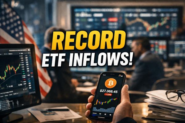 Bitcoin ETFs Log Record Week as Holders Sell and Clarity Act Stalls