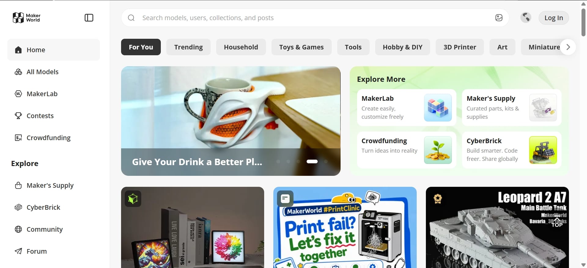 MakerWorld 3D Print Website