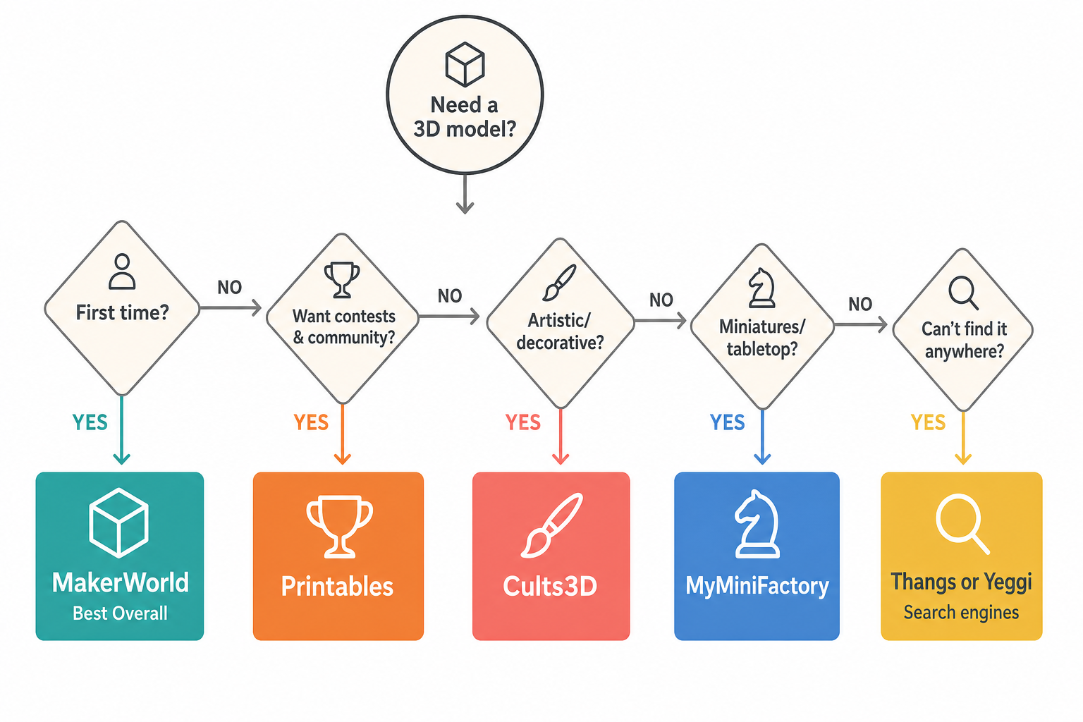 thingiverse alternatives flowchart