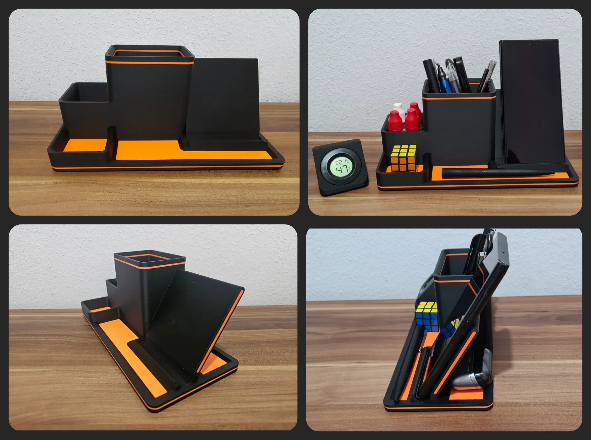 3D Printed Desk Organizer with Phone Stand