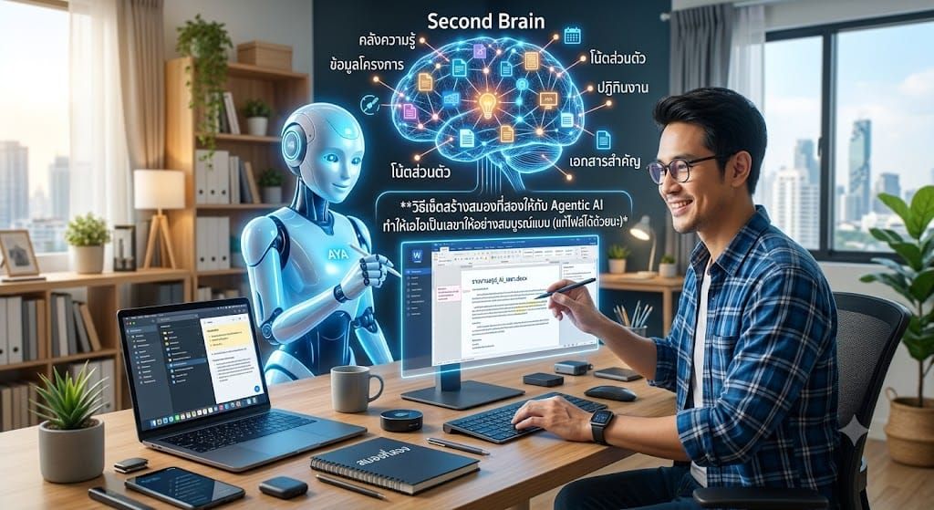 วิธีสร้างสมองที่สองให้กับ Agentic AI ทำให้เอไอเป็นเลขาให้อย่างสมบูรณ์แบบ (แก้ไฟล์ในคอมพ์ได้ด้วยนะ)