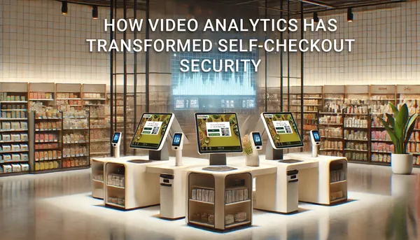 Three sleek self-checkout machines await customers in a brightly lit section of an ultra-modern store