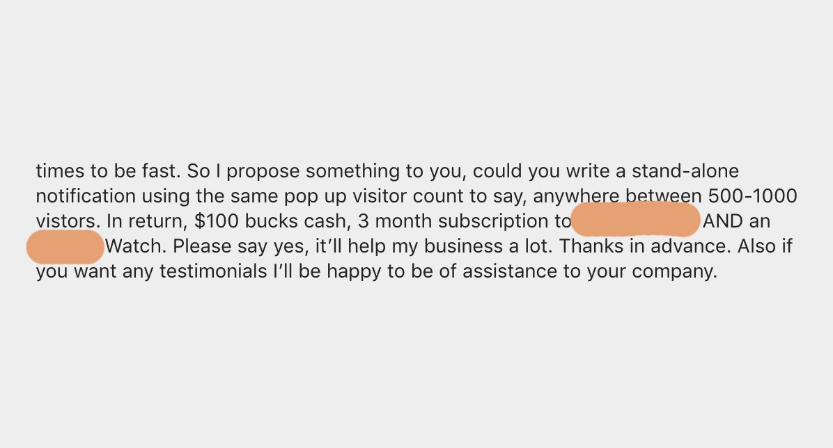 Fomo bribe fail