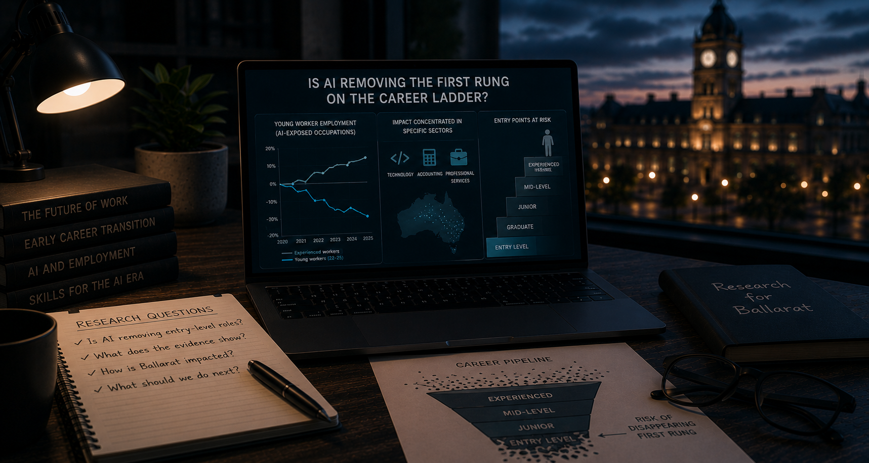 Research Paper - Is AI removing the first rung on the career ladder?