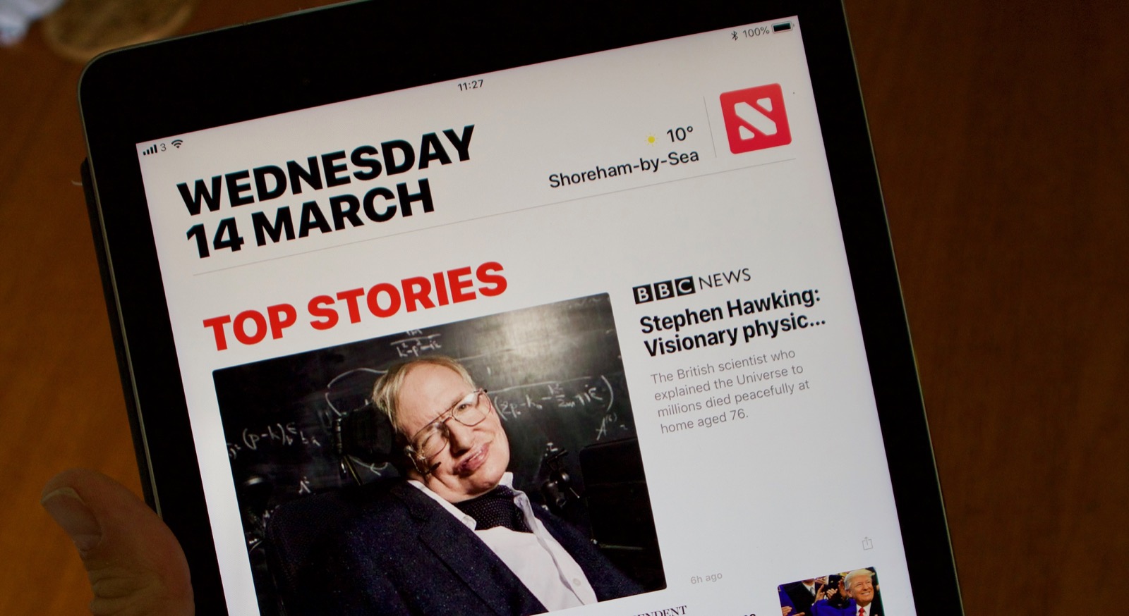 Apple News on my iPad