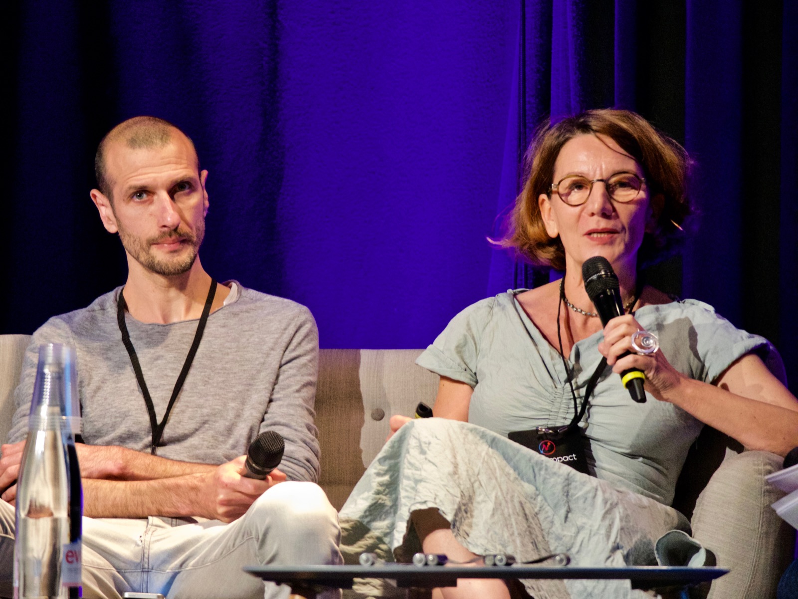 Fédéric Bourgeais and Sophie Huet at News Impact Summit, Paris